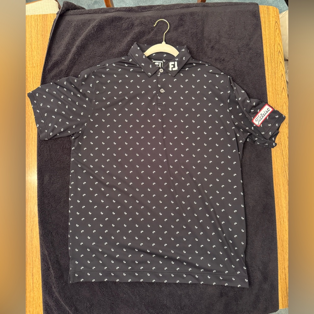 FOOTJOY Black Golf Polo